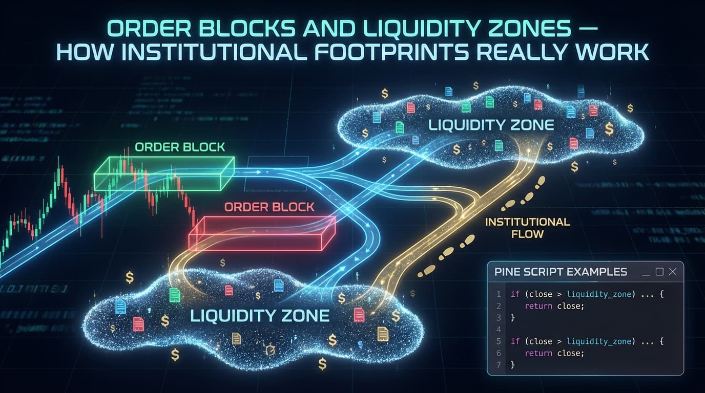 Order Blocks and Liquidity Zones — How Institutional Footprints Really Work (With Pine Script Examples)
