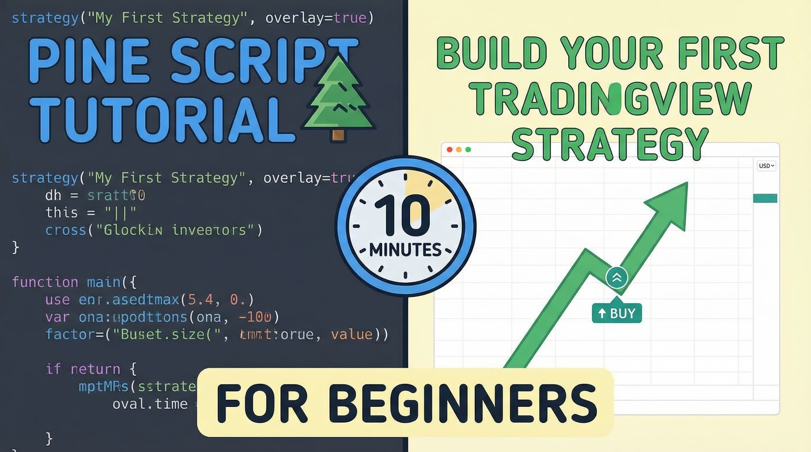 Pine Script Tutorial for Beginners — Build Your First TradingView Strategy in 10 Minutes